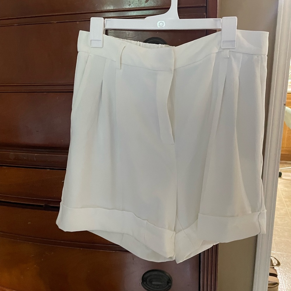 white summer shorts